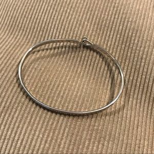 Silver “follow your heart” hook bracelet